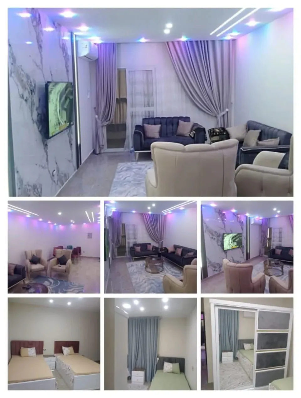 شقه مفروشه للايجار فندقيه ميدان الساعه 3 غرف