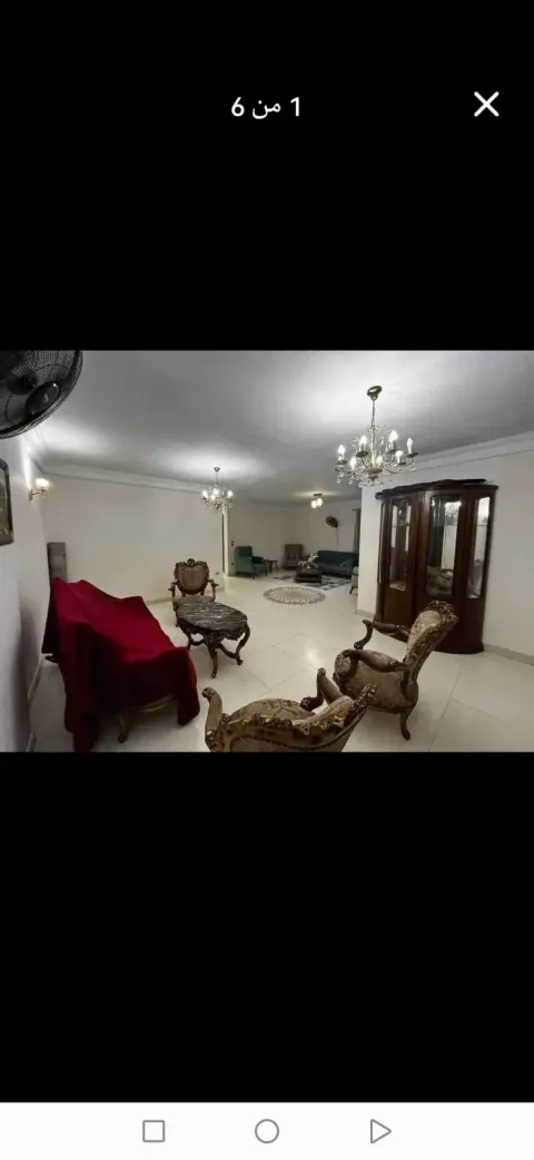 شقةللبيع 220م٢ حصة فالارض بموقع مميزمتفرع من شارع مكرم عبيد