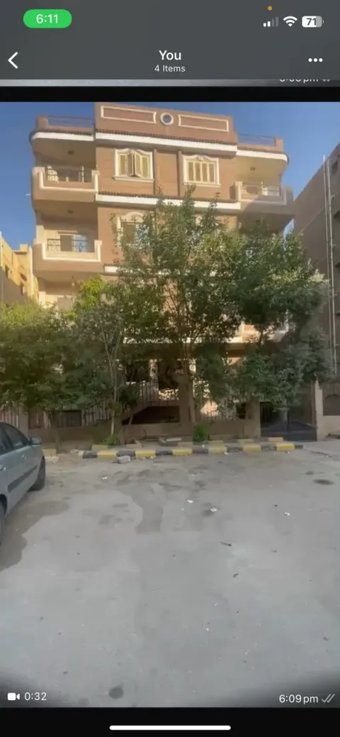 عمارة للبيع مساحة 486 متر / عدد الشقق 4 شقق