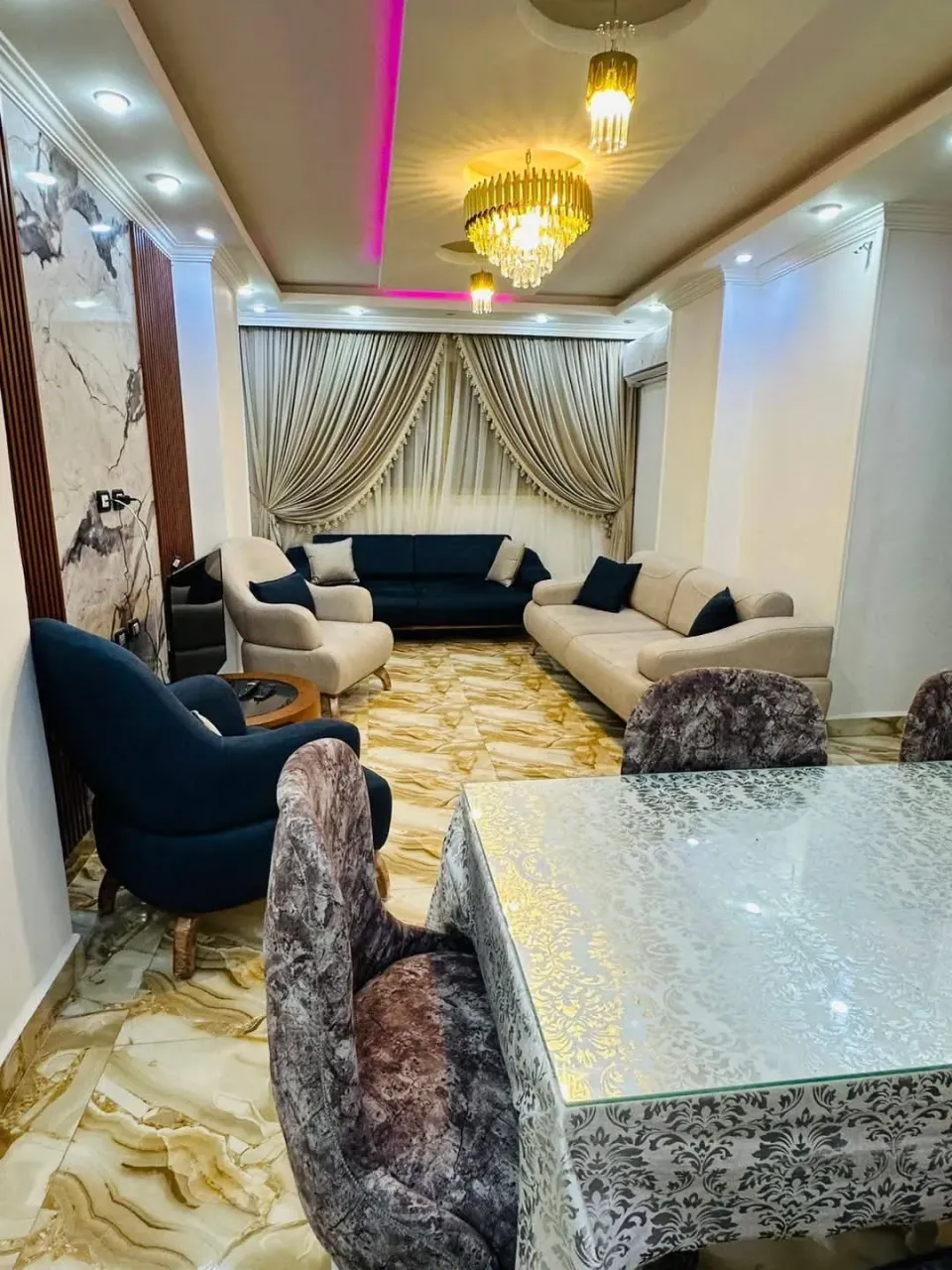 شقةللإيجار بحدائق الاهرام فرش جديد اول سكن ومكيفه بالكامل