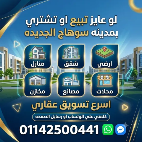 أرض للبيع في سوهاج الجديدة